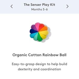 Lovevery the Senser organic cotton rainbow ball